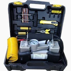 Heavy-Duty 2 Cylinder Portable Air Compressor – Car & Tire Inflator Pump