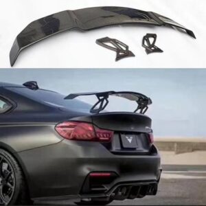 Carbon Fiber GT Style Rear Wing Spoiler with Aluminum Brackets