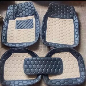 Universal Honeycomb Anti-Slip Car Floor Mat Set (5-Piece)