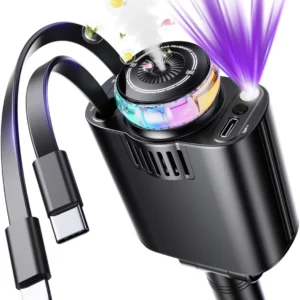 5-in-1 Starlight Car Charger – Fast Charging USB Car Adapter with LED Galaxy Projector