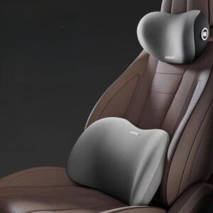 Ergonomic Memory Foam Car Neck & Lumbar Support Cushion Set