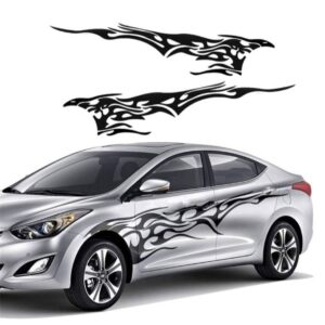 Tribal Flame Car Side Body Vinyl Sticker Decal (Universal Fit)