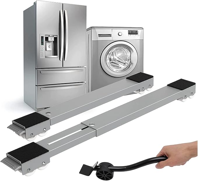 Movable Washing Machine & Refrigerator Base Stand With Wheels