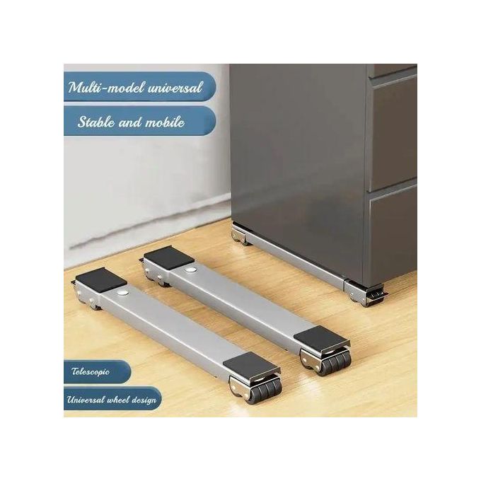 Movable Washing Machine & Refrigerator Base Stand With Wheels - Image 3