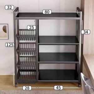 Kitchen Rack With Four Fruit Basket – Multi-Functional Storage Organizer