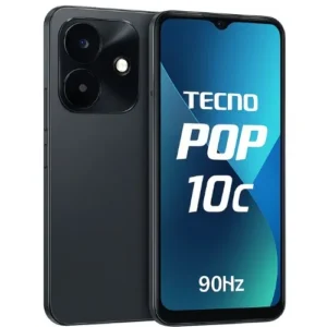 Tecno POP 10C - 6.6" - 64GB ROM - 2+2GB RAM - 4G LTE - Fingerprint - 5000mAh -  Black