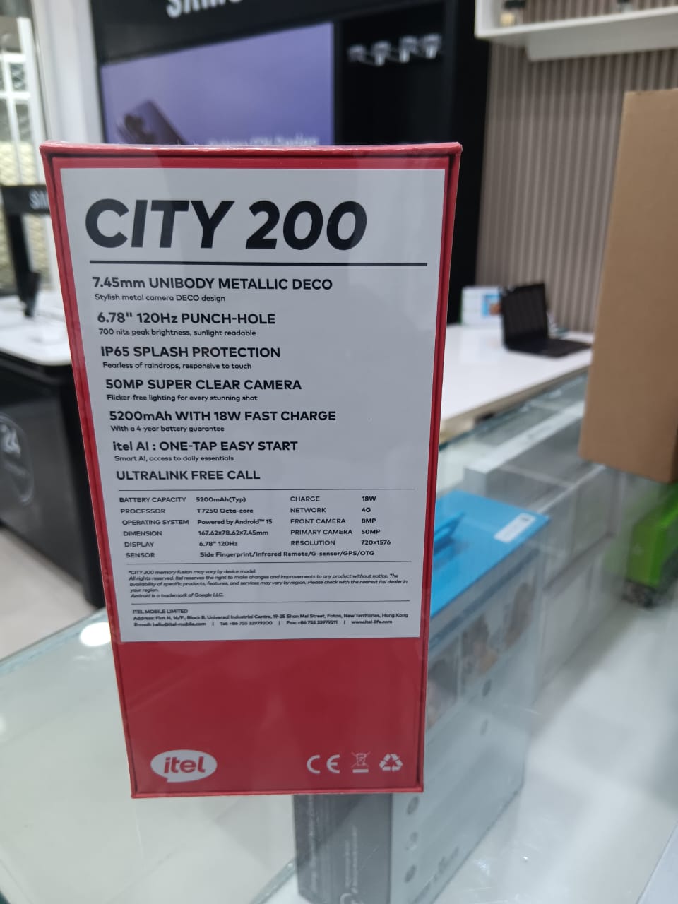 City 200 - 7.45mm - 128GB ROM - 4+4GB RAM - 6.78" - Ip65 - 5000mAh - Black - Image 2